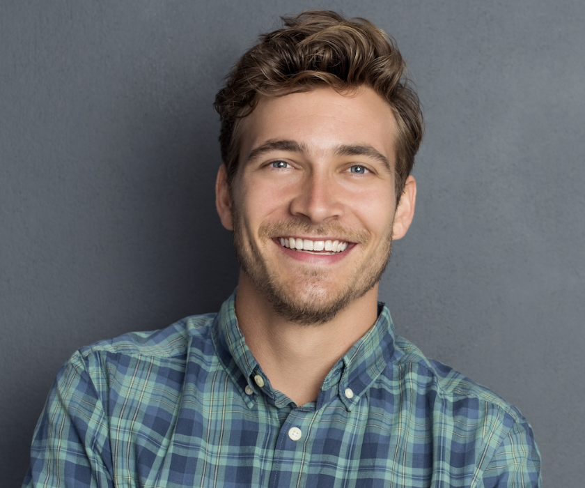 young man at the dentist in coral gables